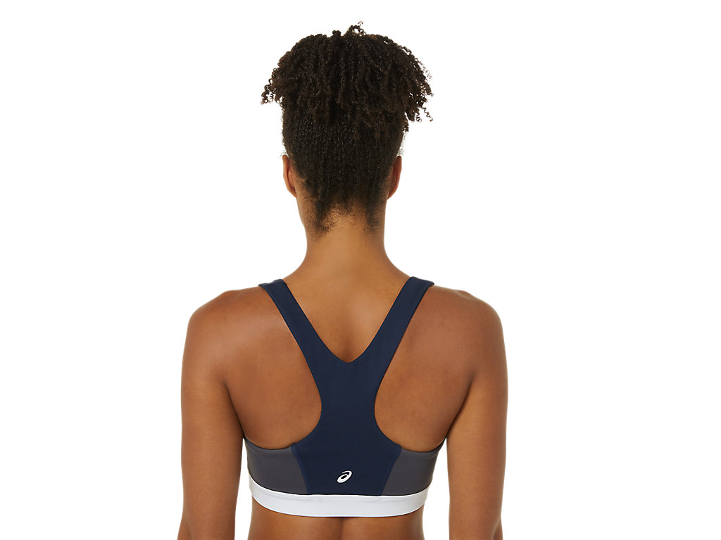 Women's Asics The New Strong Repurposed Sports Bra Navy / Grey | 5971-CKLRZ