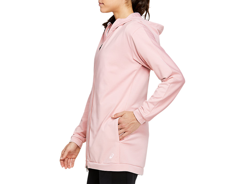 Women's Asics Thermopolis Fleece Full-Zip Hoodie Coral | 7510-ANPFB