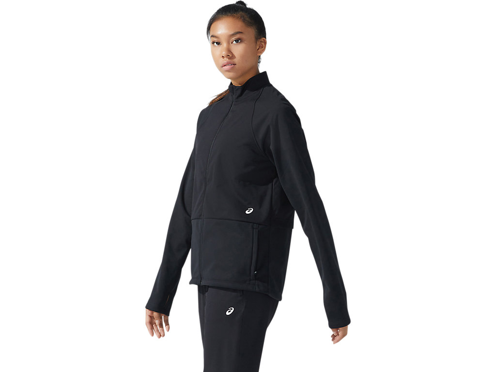 Women's Asics Thermostorm Full Zip Jackets Black | 1546-PQBGE