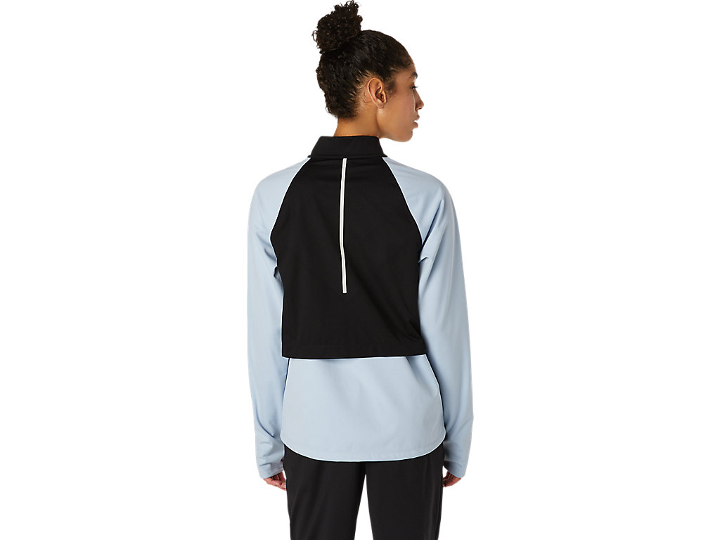 Women's Asics Thermostorm Full Zip Jackets Light Blue / Black | 1859-EVBSD