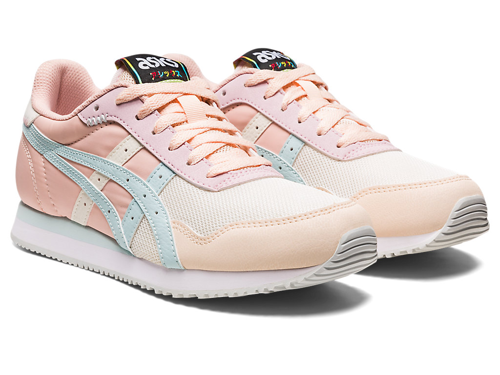 Women's Asics Tiger Runner Sneakers Cream / Light Turquoise | 0651-IAVJP