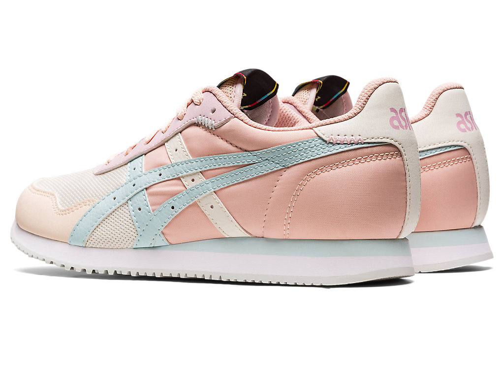 Women's Asics Tiger Runner Sneakers Cream / Light Turquoise | 0651-IAVJP