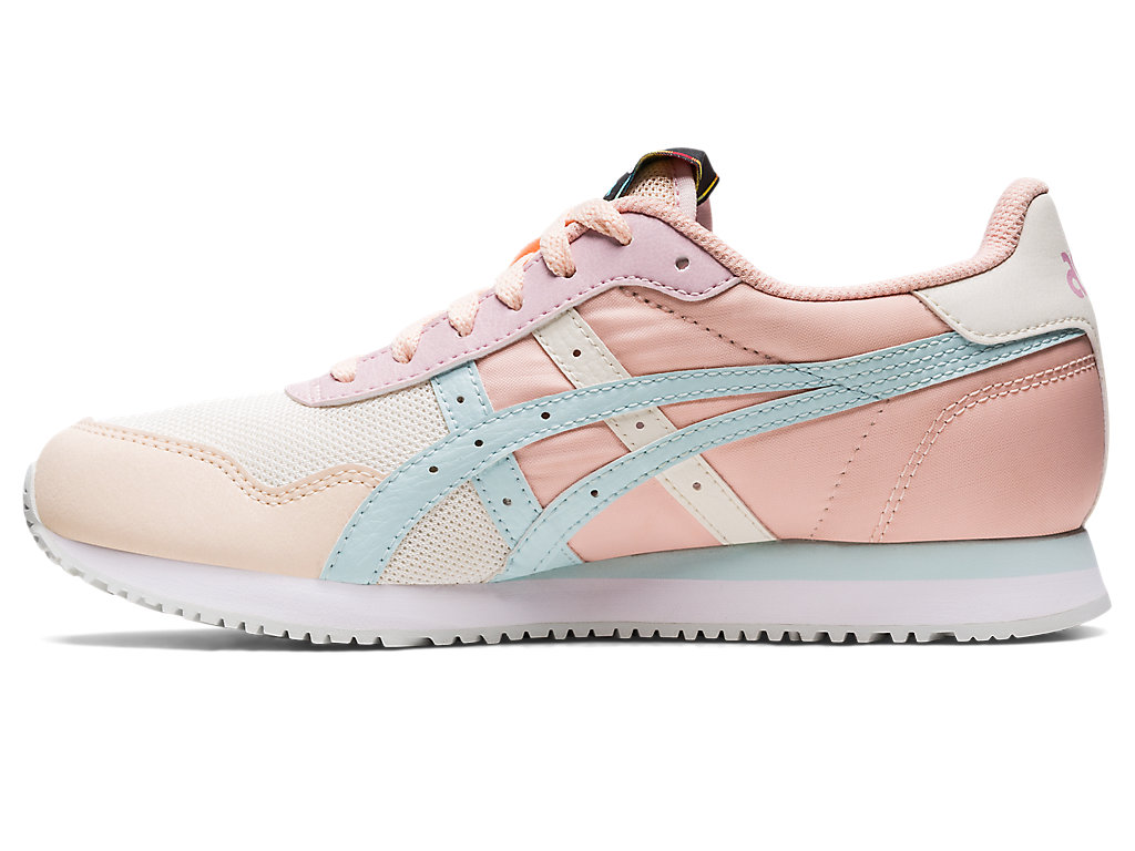 Women's Asics Tiger Runner Sneakers Cream / Light Turquoise | 0651-IAVJP