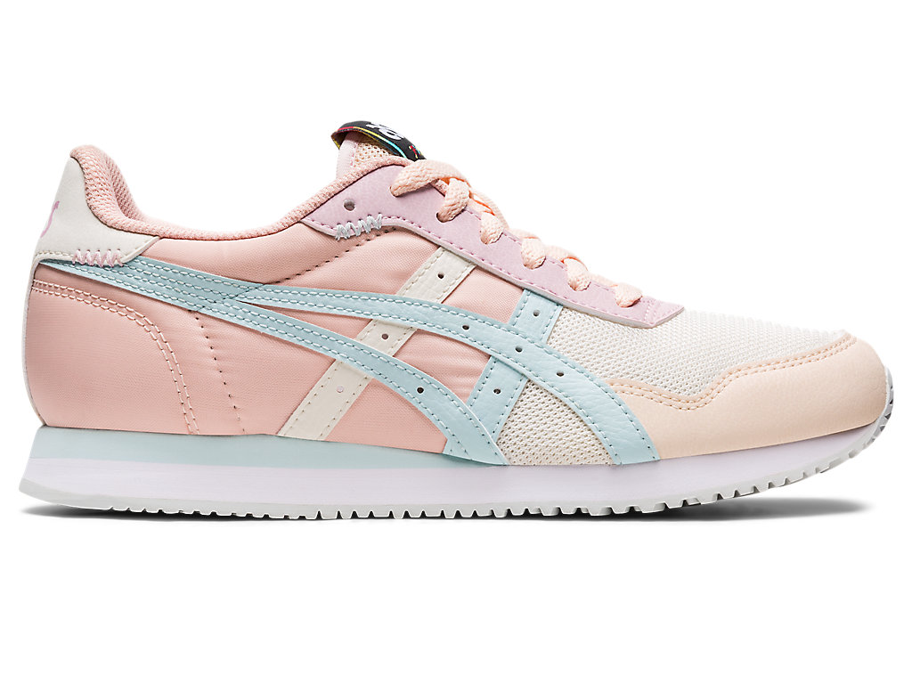 Women\'s Asics Tiger Runner Sneakers Cream / Light Turquoise | 0651-IAVJP