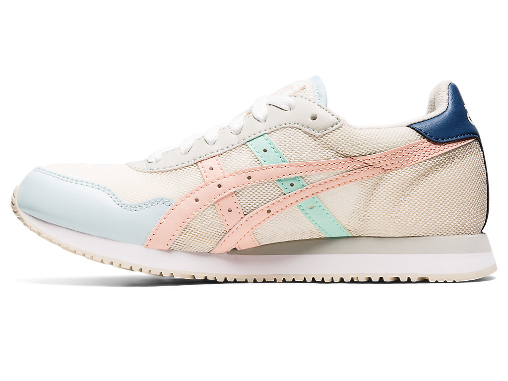 Women's Asics Tiger Runner Sneakers Cream / Turquoise | 3907-KPBTE