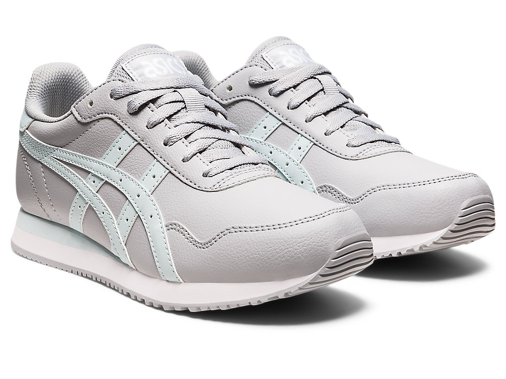 Women's Asics Tiger Runner Sneakers Grey / Light Turquoise | 3570-NZUMF