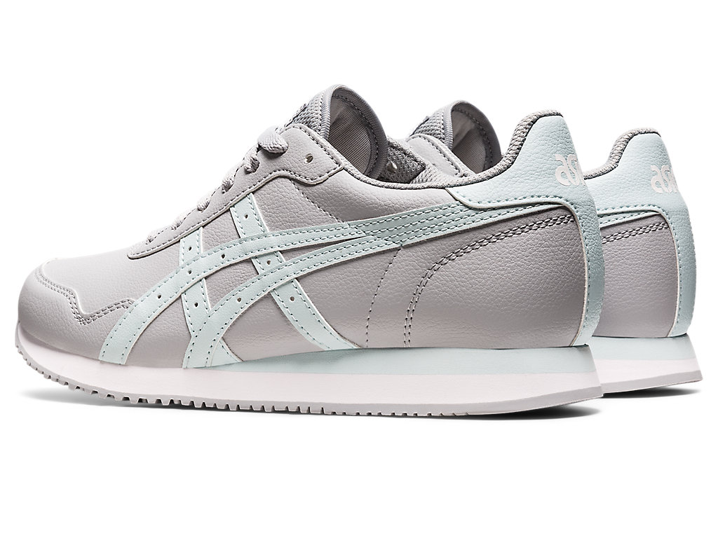 Women's Asics Tiger Runner Sneakers Grey / Light Turquoise | 3570-NZUMF