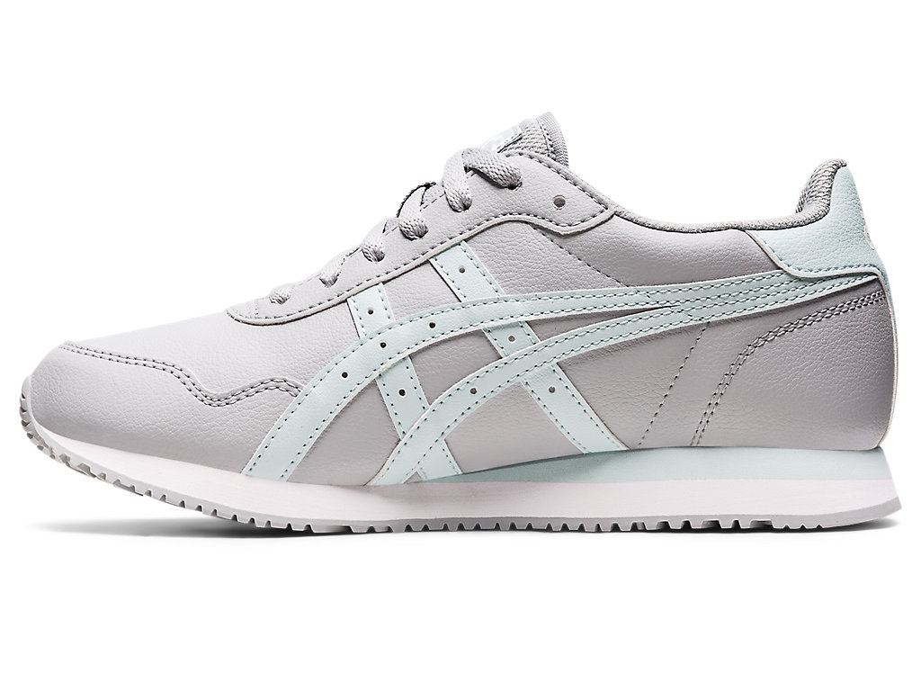 Women's Asics Tiger Runner Sneakers Grey / Light Turquoise | 3570-NZUMF