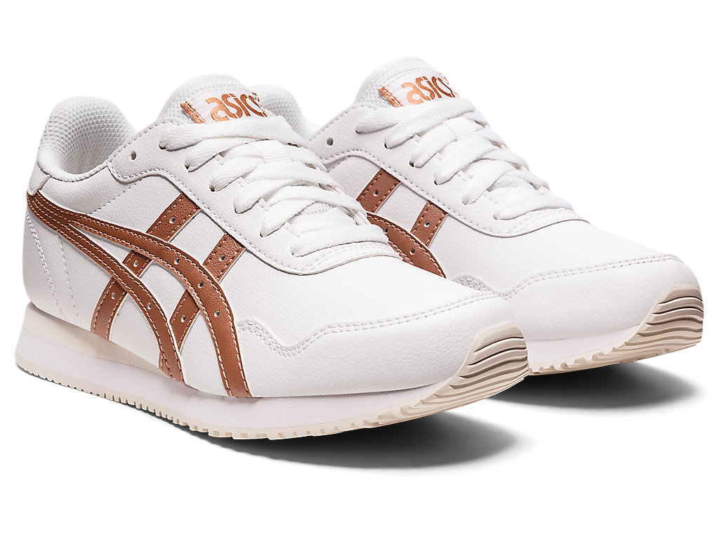 Women's Asics Tiger Runner Sneakers White / Rose Gold | 5637-CKWES