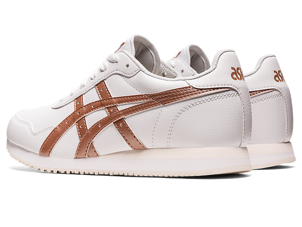 Women's Asics Tiger Runner Sneakers White / Rose Gold | 5637-CKWES