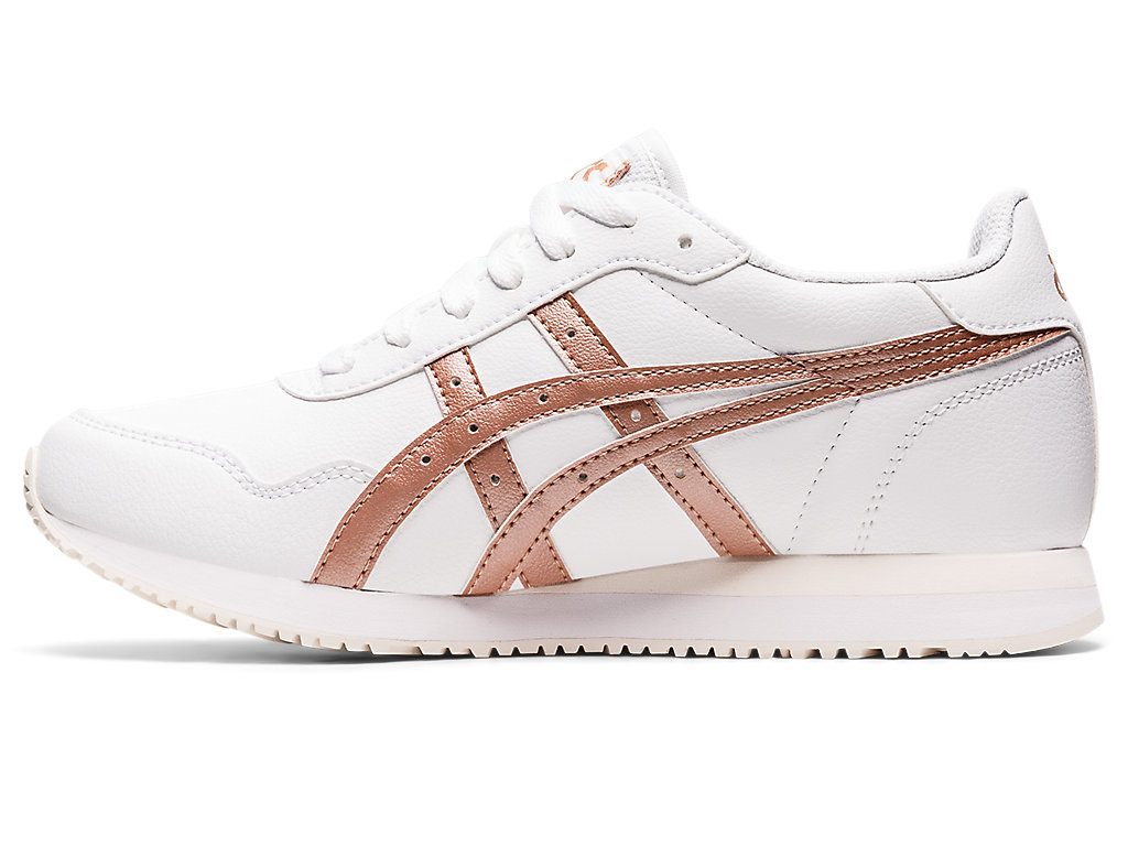 Women's Asics Tiger Runner Sneakers White / Rose Gold | 5637-CKWES