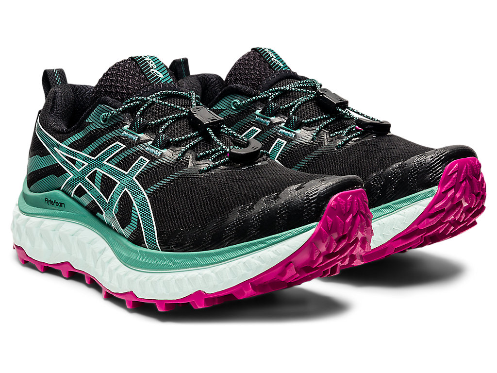 Women's Asics Trabuco Max Trail Running Shoes Black | 0321-BELTP