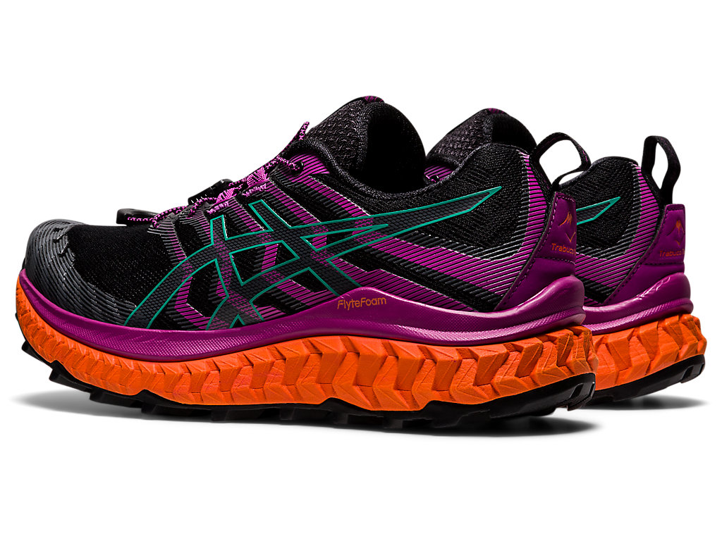 Women's Asics Trabuco Max Trail Running Shoes Black / Purple | 0325-BMIKR