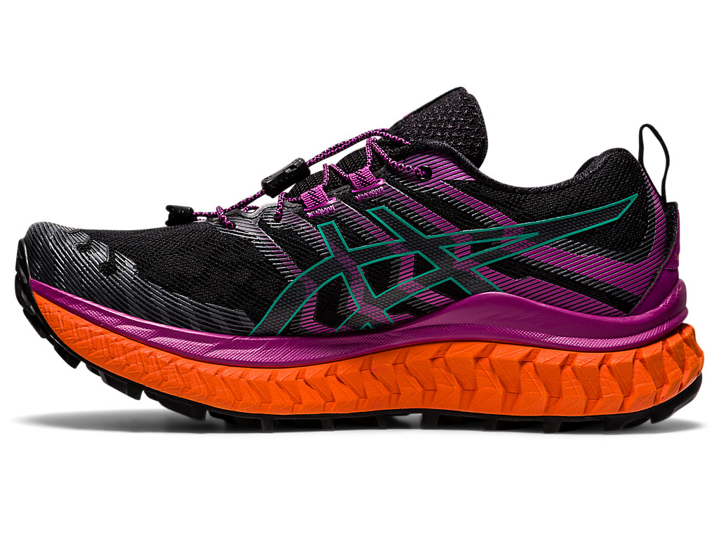 Women's Asics Trabuco Max Trail Running Shoes Black / Purple | 0325-BMIKR