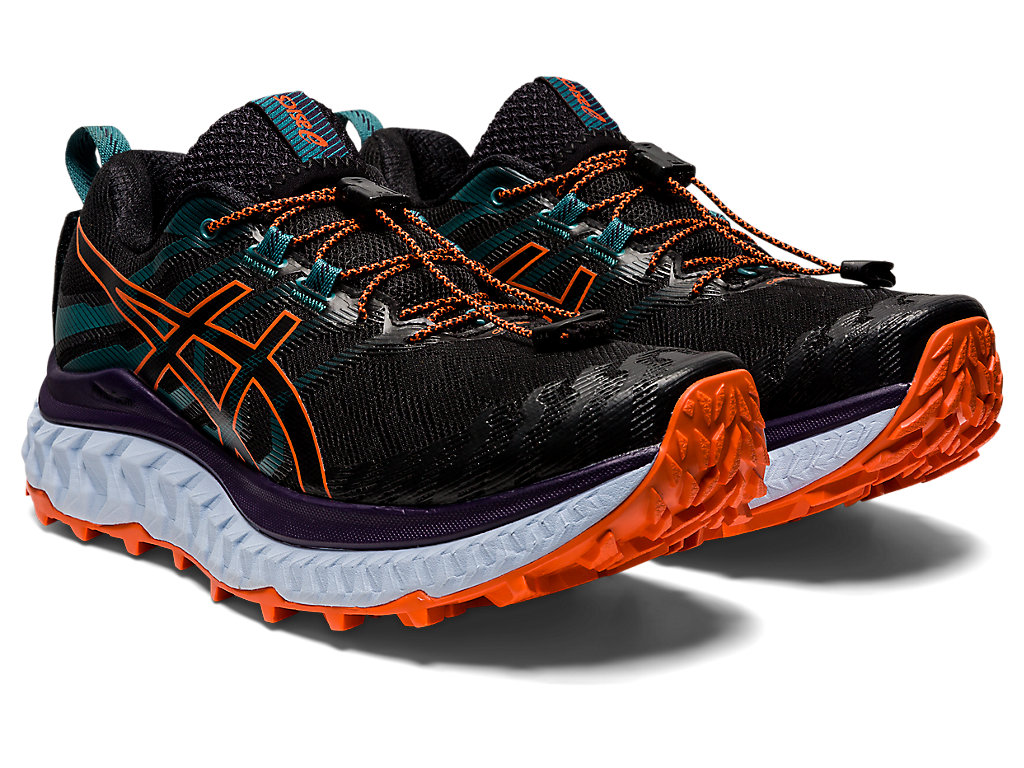 Women's Asics Trabuco Max Trail Running Shoes Black / Orange | 2731-UPVXW