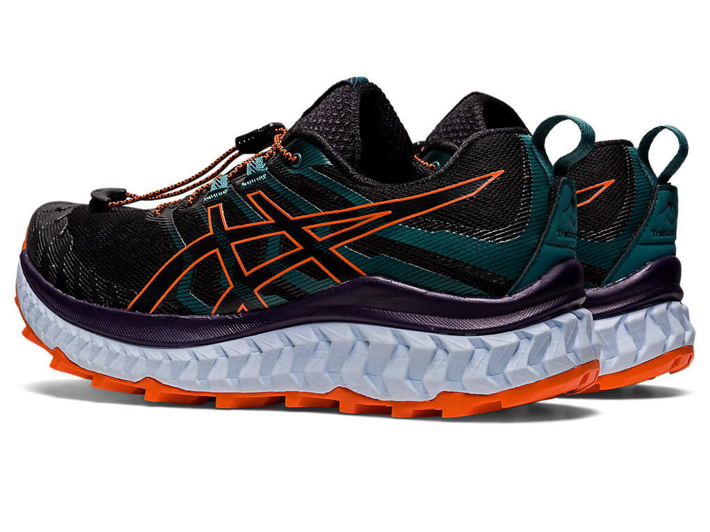 Women's Asics Trabuco Max Trail Running Shoes Black / Orange | 2731-UPVXW