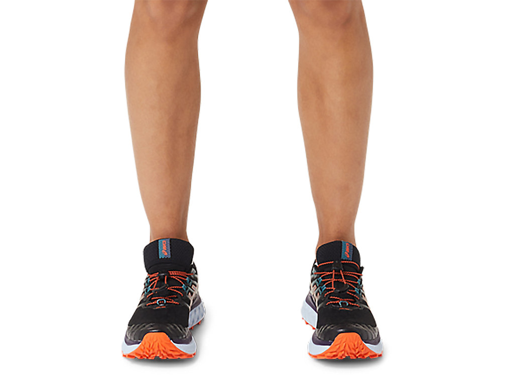 Women's Asics Trabuco Max Trail Running Shoes Black / Orange | 2731-UPVXW