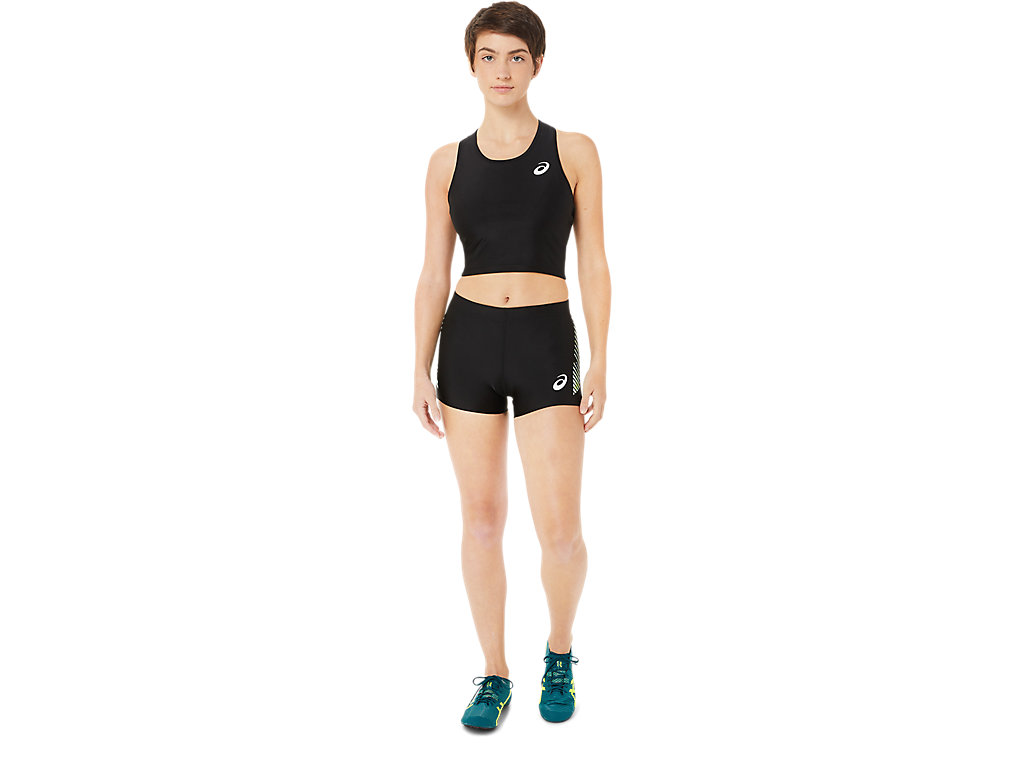 Women's Asics Track Hot Pants Black | 1890-CSYOQ