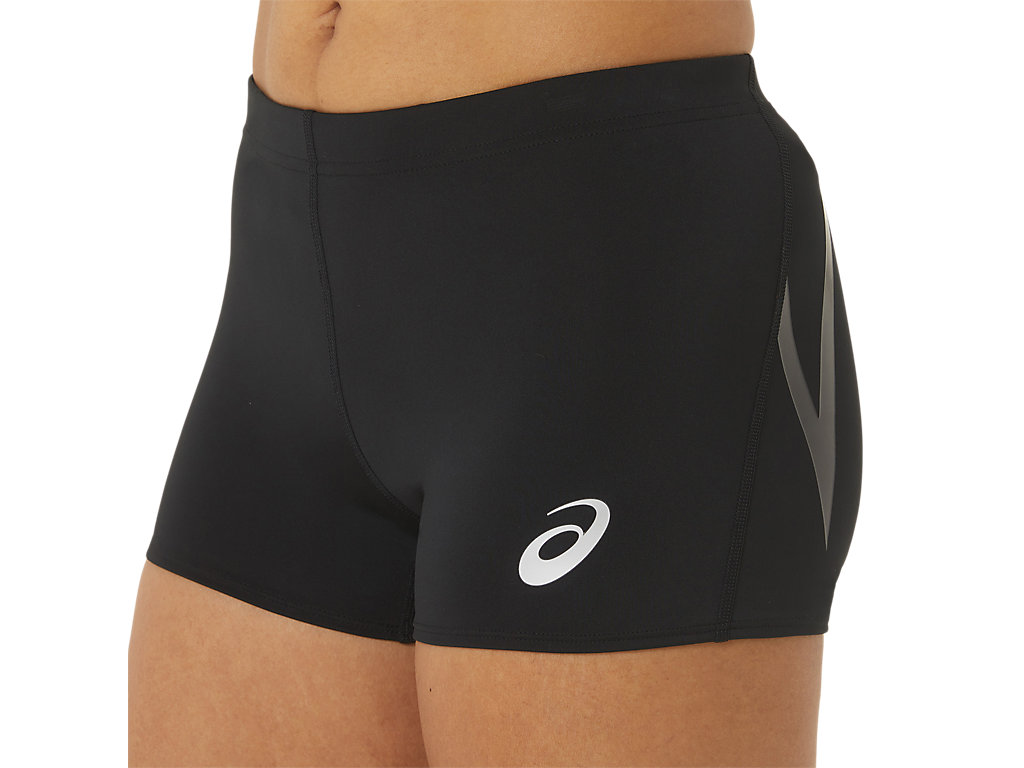 Women's Asics Track Hot Pants Black | 9735-QTFRS