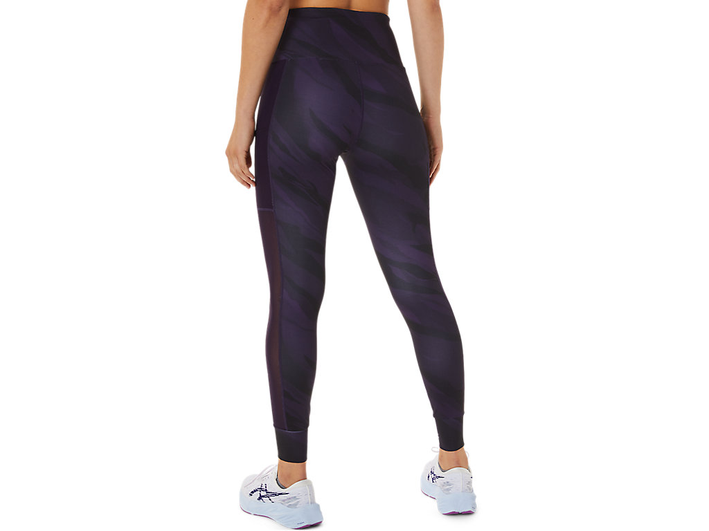 Women's Asics Training Graphic Leggings Dark Purple | 3521-VRZUE