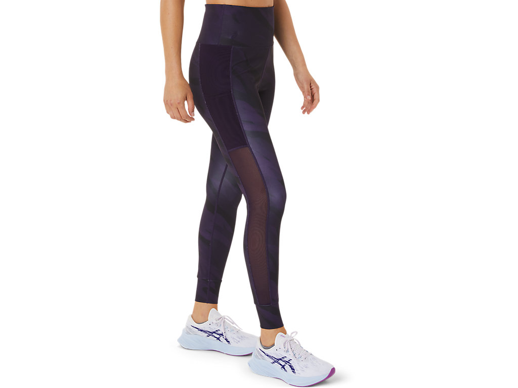 Women's Asics Training Graphic Leggings Dark Purple | 3521-VRZUE