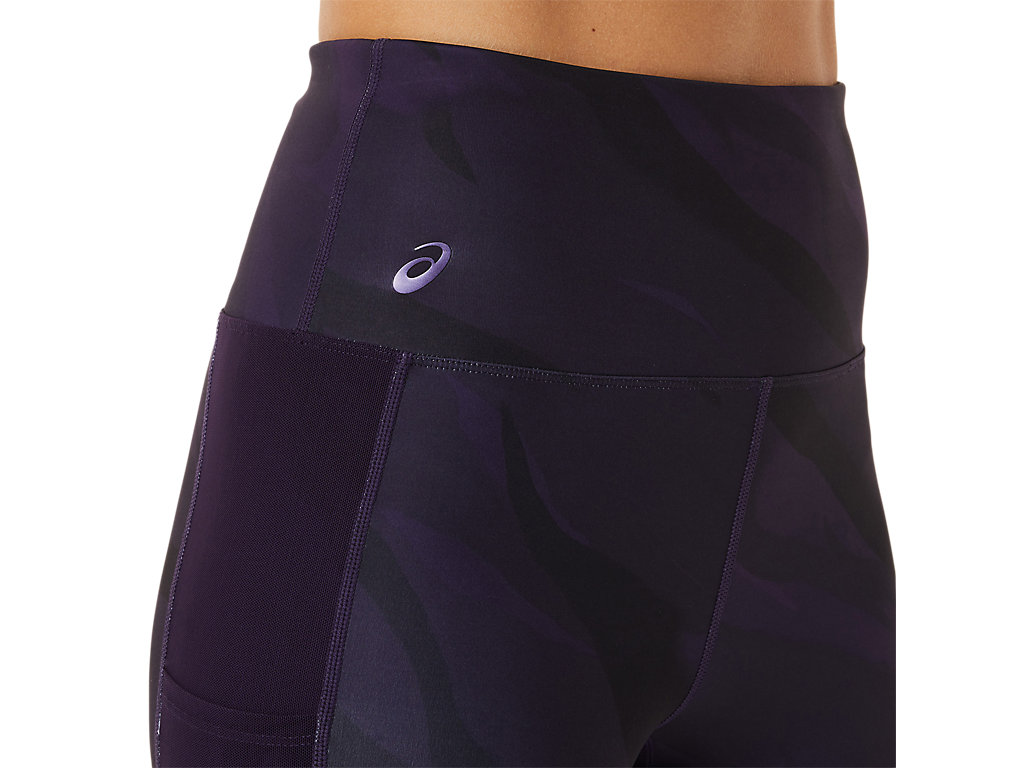 Women's Asics Training Graphic Leggings Dark Purple | 3521-VRZUE