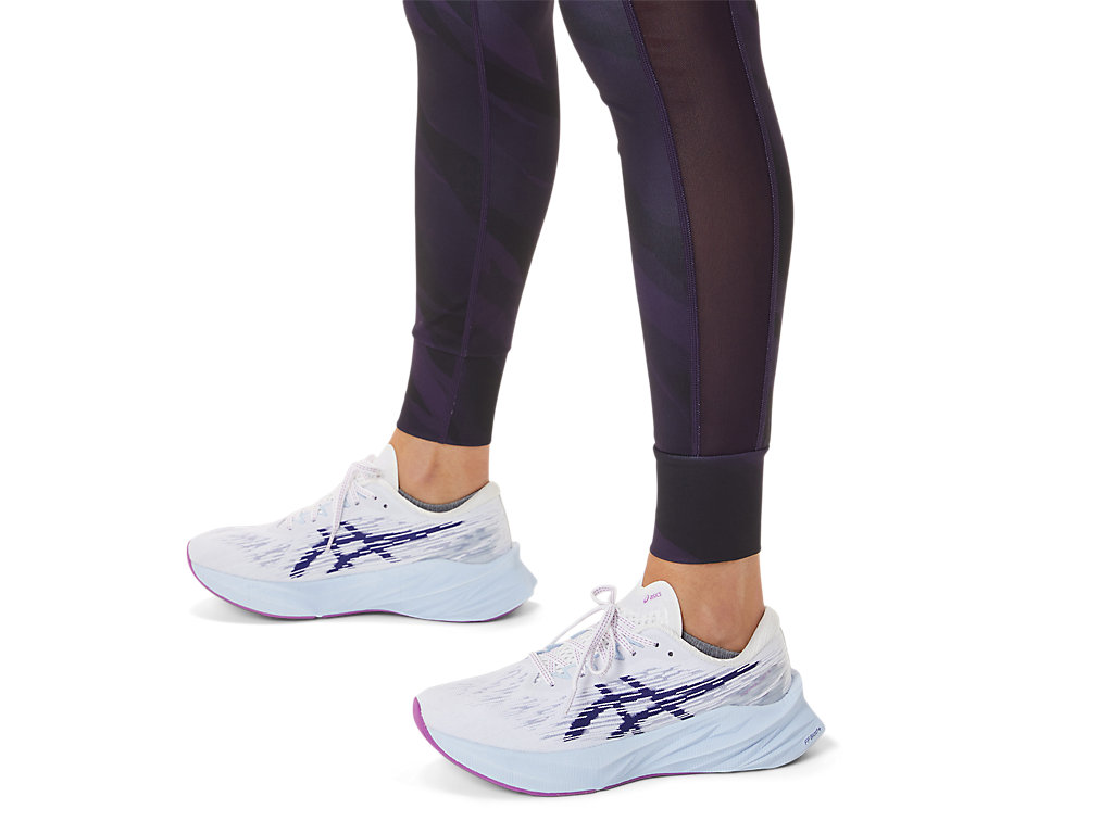 Women's Asics Training Graphic Leggings Dark Purple | 3521-VRZUE