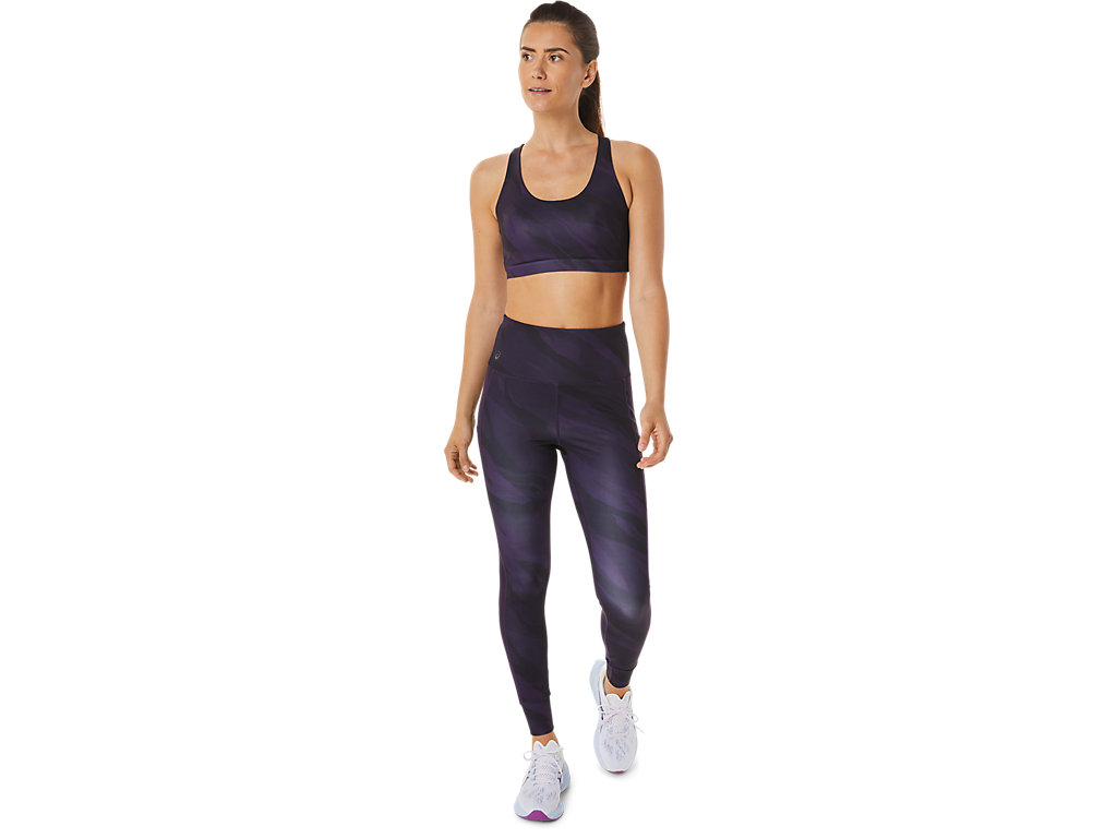 Women's Asics Training Graphic Leggings Dark Purple | 3521-VRZUE