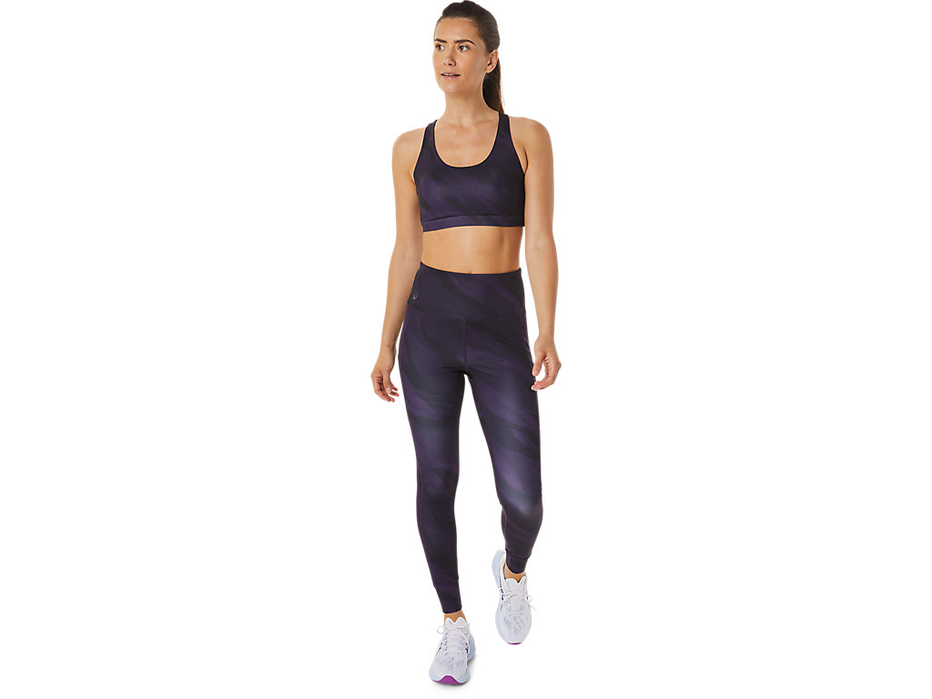 Women's Asics Training Graphic Sports Bra Purple | 9120-FJVIW