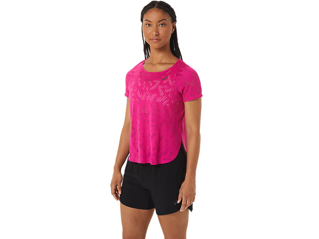 Women's Asics Ventilate Actibreeze Sleeve T Shirts Pink | 0219-WSVTQ