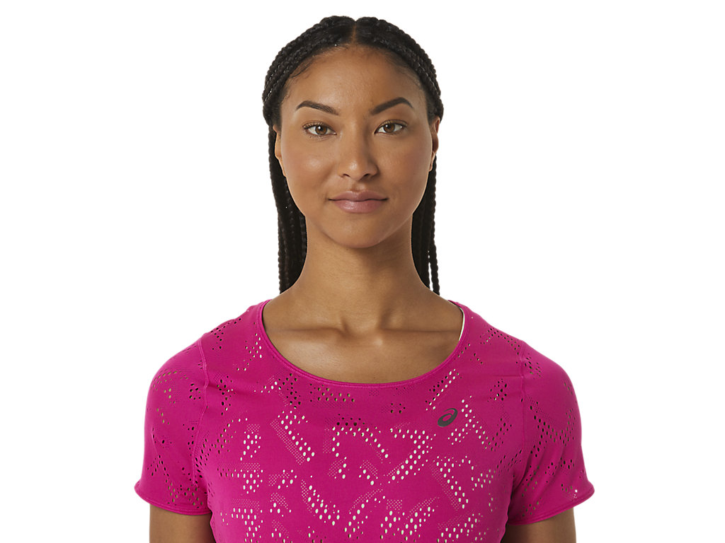 Women's Asics Ventilate Actibreeze Sleeve T Shirts Pink | 0219-WSVTQ