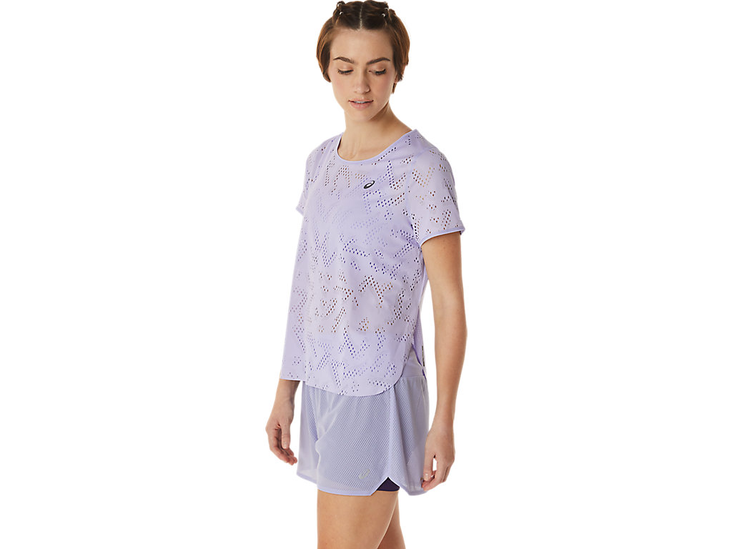 Women's Asics Ventilate Actibreeze Sleeve T Shirts Purple | 3162-TKSFA