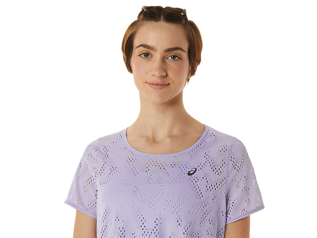 Women's Asics Ventilate Actibreeze Sleeve T Shirts Purple | 3162-TKSFA