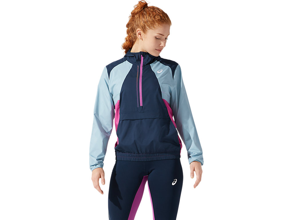 Women\'s Asics Visibility Jackets Blue | 2609-UGZTJ