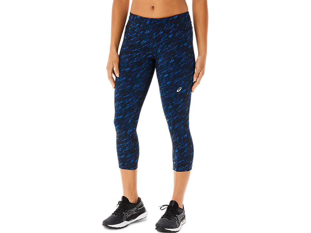 Women's Asics W Performance Capri Leggings Blue | 1752-ZXMLR