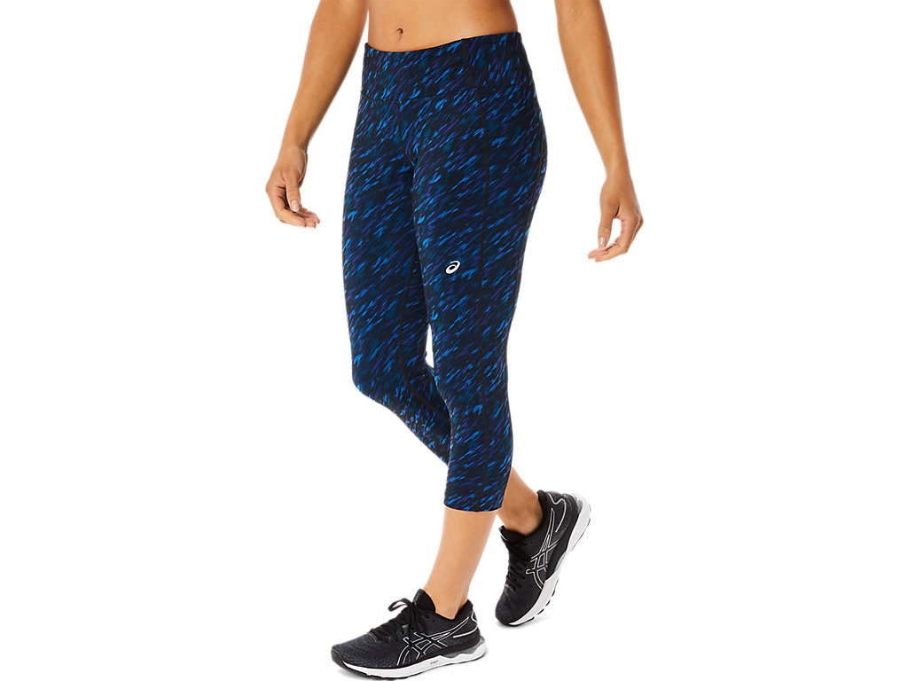 Women's Asics W Performance Capri Leggings Blue | 1752-ZXMLR