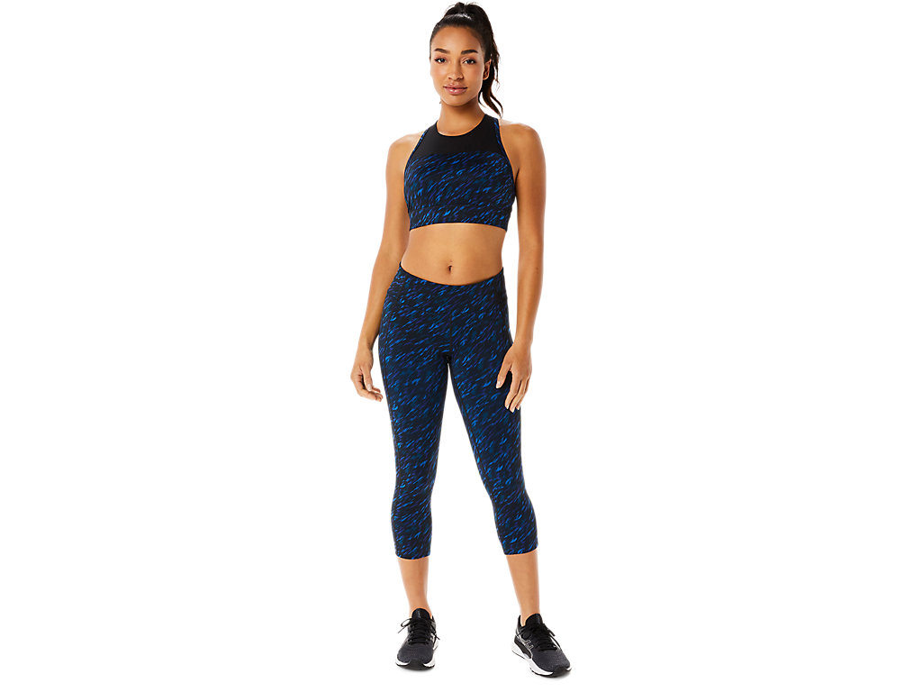 Women's Asics W Performance Capri Leggings Blue | 1752-ZXMLR