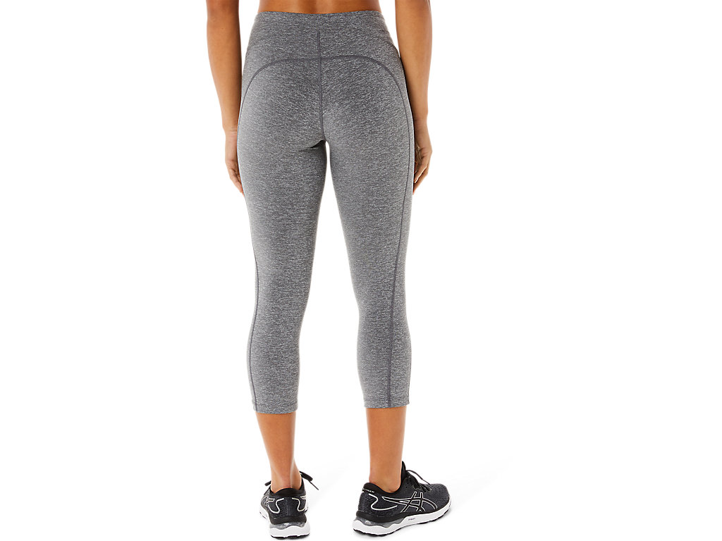 Women's Asics W Performance Capri Leggings Dark Grey | 3754-LOHCA