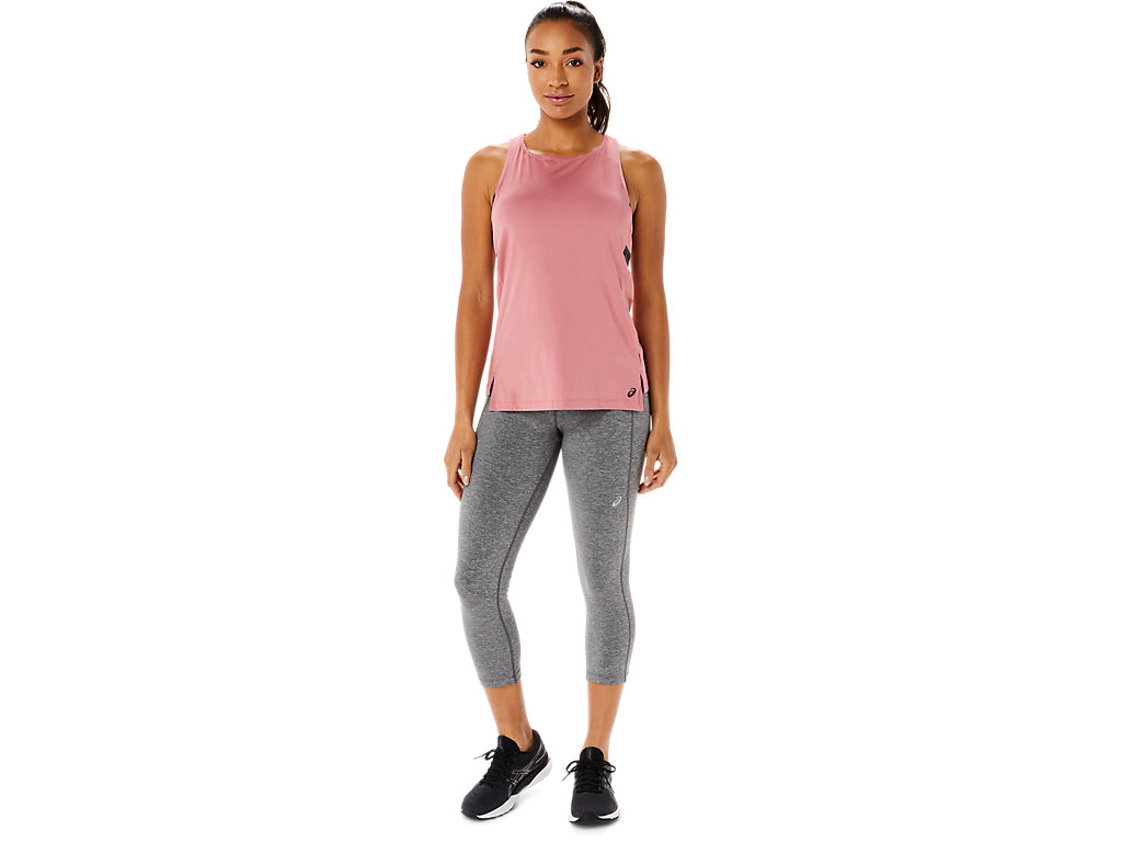 Women's Asics W Performance Capri Leggings Dark Grey | 3754-LOHCA