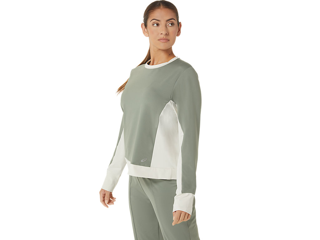 Women's Asics W Repurposed Flare Hoodie Green | 8612-UDYJB