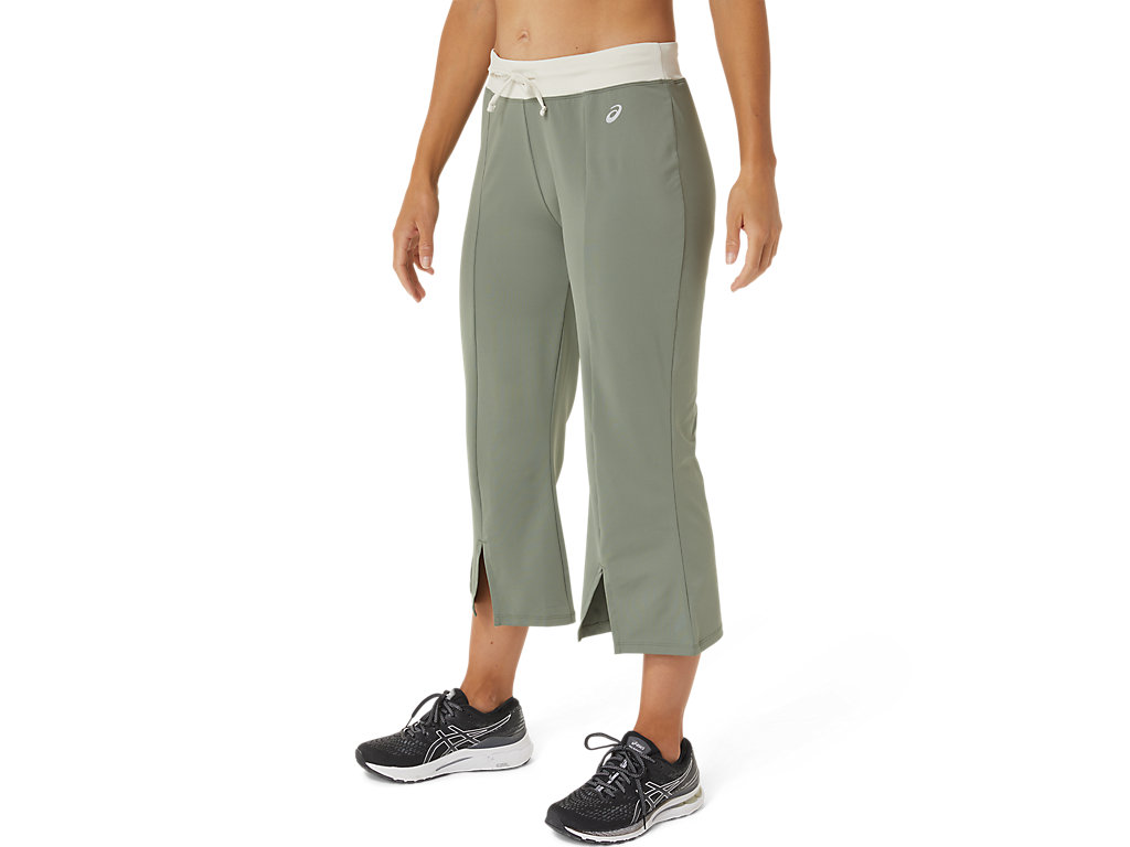 Women's Asics W Repurposed Flare Pants Green | 3892-VSHOA