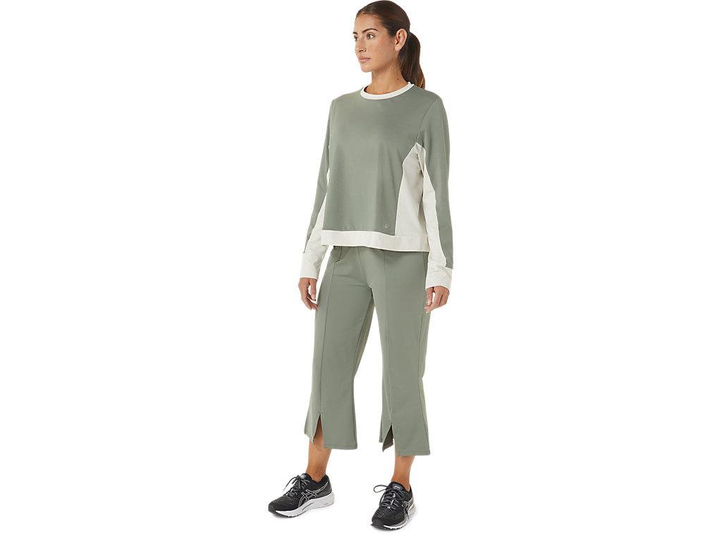 Women's Asics W Repurposed Flare Pants Green | 3892-VSHOA