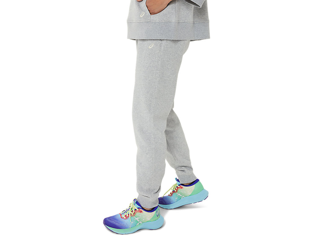 Women's Asics W Sunday Fleece Jogger Lam Pants Light Grey | 7890-CQGWZ