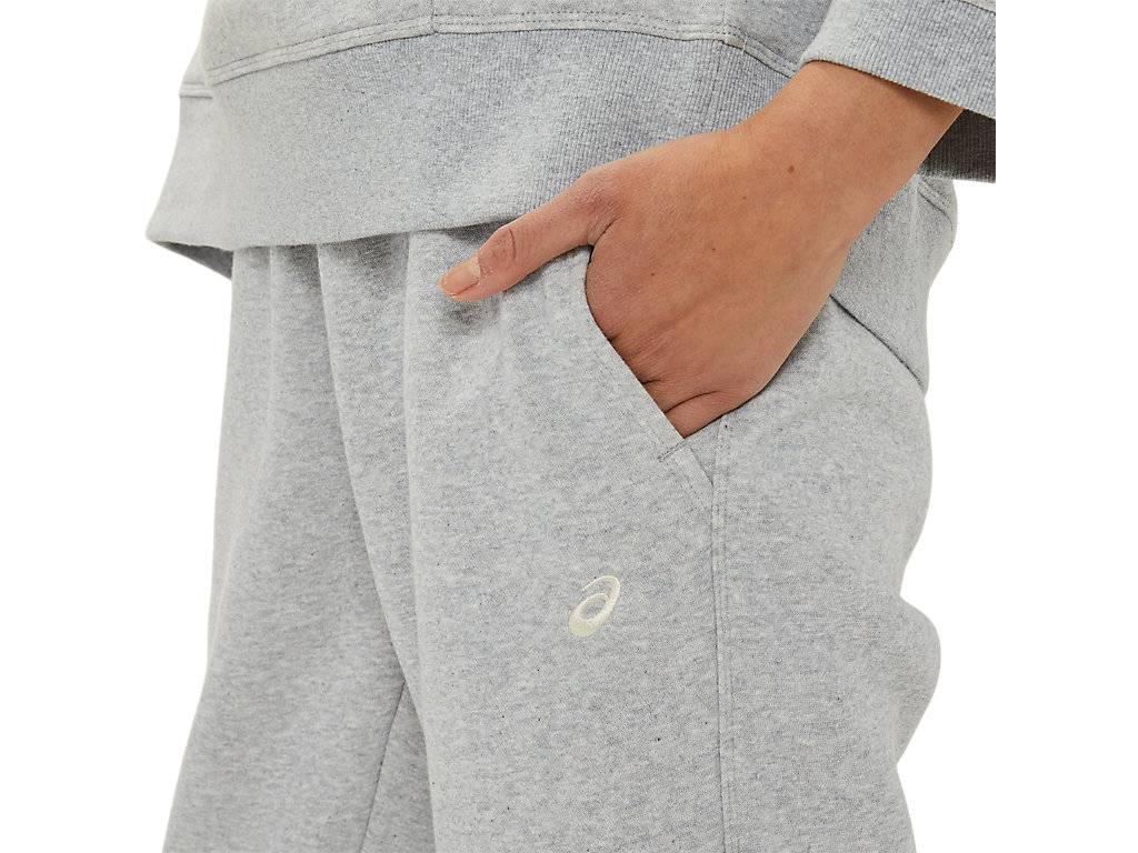 Women's Asics W Sunday Fleece Jogger Lam Pants Light Grey | 7890-CQGWZ