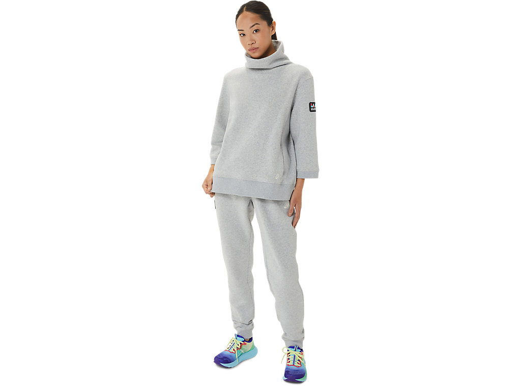 Women's Asics W Sunday Fleece Jogger Lam Pants Light Grey | 7890-CQGWZ