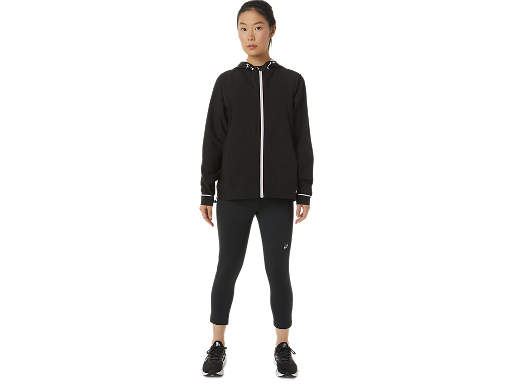 Women's Asics Waterproof Jackets Black / Rose | 8347-GLXJT