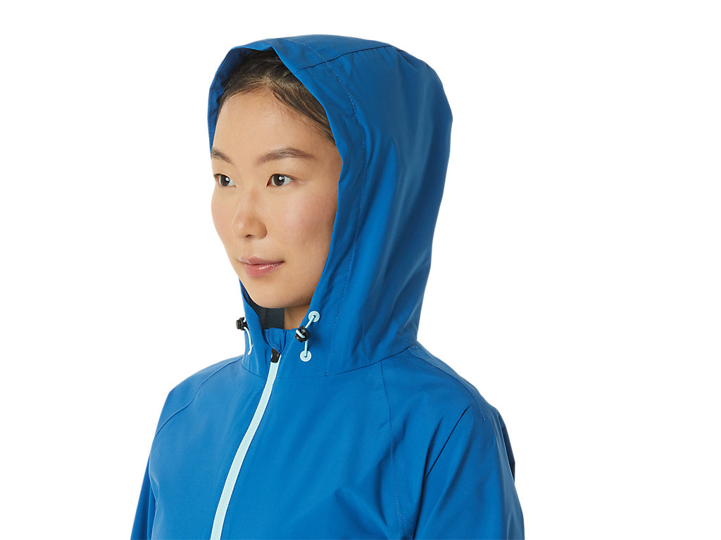 Women's Asics Waterproof Jackets Blue | 1924-JKDPY