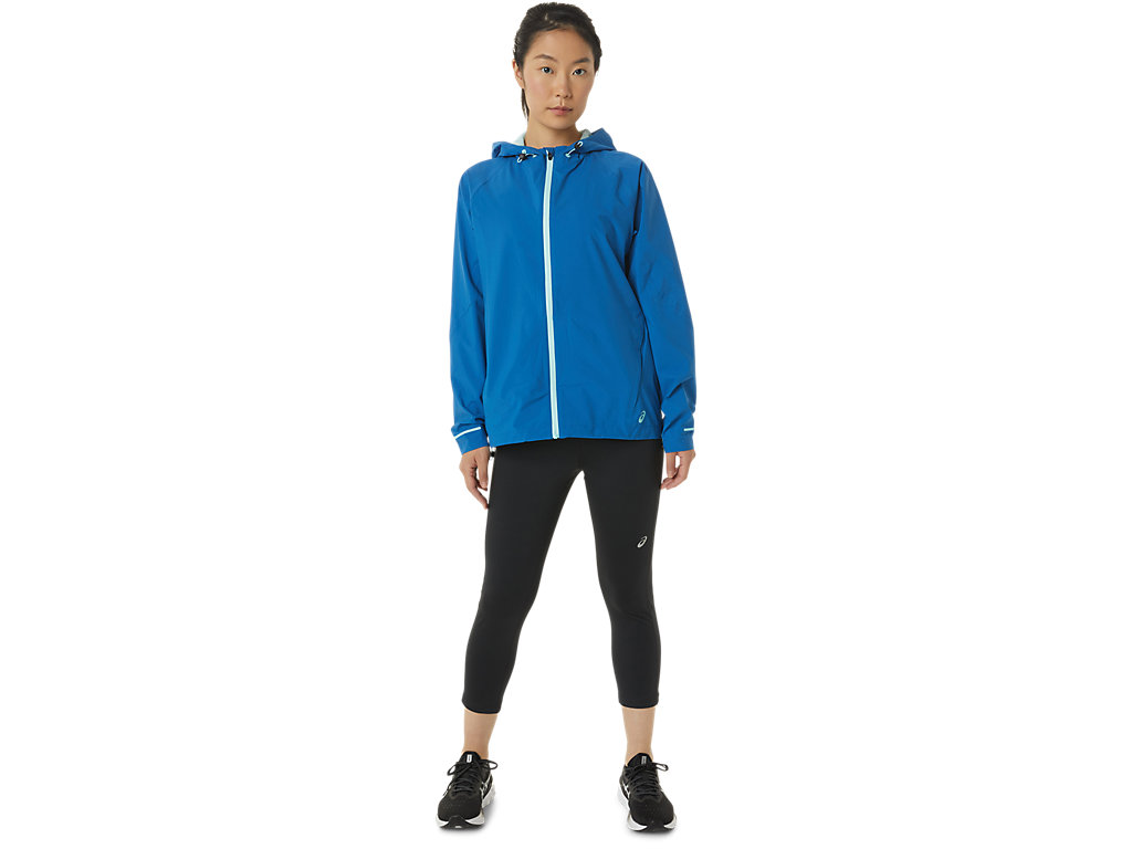 Women's Asics Waterproof Jackets Blue | 1924-JKDPY