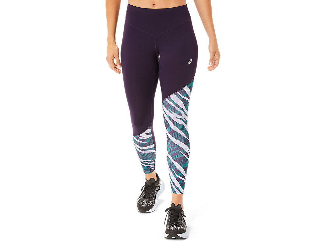 Women\'s Asics Wild Camo 7/8 Leggings Purple | 5027-OWKMB