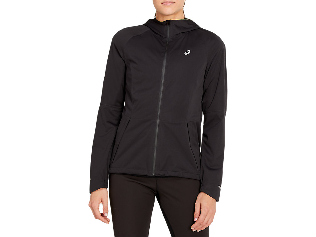 Women\'s Asics Winter Accelerate Jackets Black | 2164-PGUZO